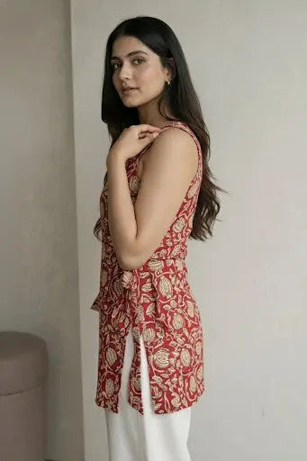 Rekha Halter Neck Short Kurti – Kalyanja